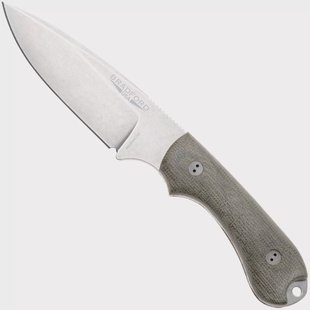 Bradford Knives Guardian 3.2 MagnaCut False Edge, Stonewashed Finish, OD Green Micarta, vaststaand mes