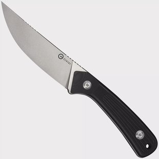 Civivi Carveth C25040-1, Stonewashed AEB-L, Black G10 jachtmes
