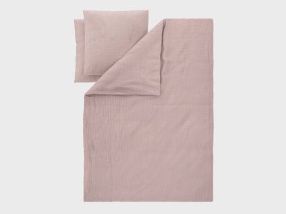 LIVARNO Premium mousseline beddengoed, 200 x 200 cm. (Lichtroze)