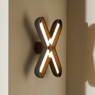 LOOM DESIGN LED wandlamp Fuzz, zwart/zwart, 50 cm