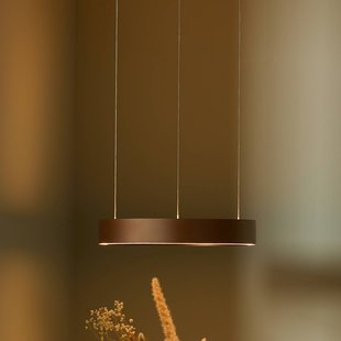 Velora LED hanglamp karamelbruin Ø40cm dimbaar - LOOM DESIGN - Woonkamer - Modern - Aluminium - 1 lamp