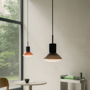 Onda hanglamp, perzikkleurig, Ø 17 cm, glas, GU10 - GRUPA - Woonkamer - Designer - Aluminium - 1 lamp