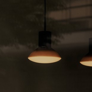 Onda hanglamp, bruin, Ø 17 cm, glas, GU10 - GRUPA - Woonkamer - Designer - Aluminium - 1 lamp