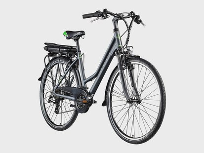 ZÜNDAPP E-Bike Trekkingfiets Z802 700c, 28 inch. (Dames, Grijs/groen)
