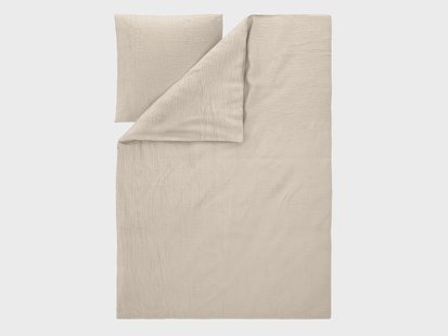 LIVARNO Premium mousseline beddengoed, 140 x 200 cm. (Beige)