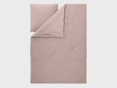 LIVARNO Premium mousseline beddengoed, 140 x 200 cm. (Lichtroze)
