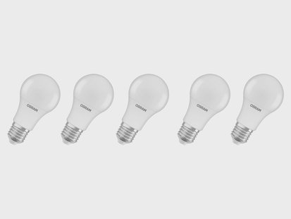 OSRAM Set van 5 LED-lampen LED Base Retro (CLA60, E27, 806lm, Mat)