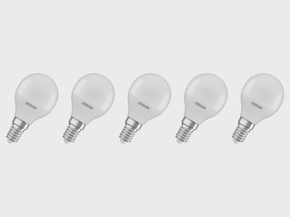 OSRAM Set van 5 LED-lampen LED Base Retro (CLP40, E14, 470lm, Mat)