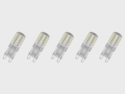 OSRAM Set van 5 G9 LED-lampen Base CL (Pin30, 2700 K, Transparant)