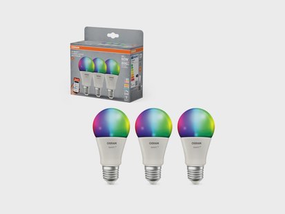 OSRAM Set van 3 slimme LED-lampen Smart Mat (A60, E27, 2700 K, RGBW)