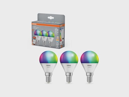 OSRAM Set van 3 slimme LED-lampen Smart Mat (P40, E14, 2700 K, RGBW)