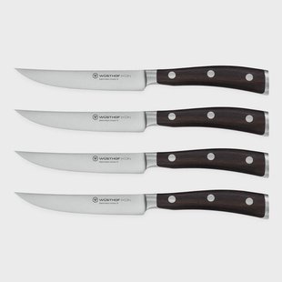 Wusthof - Ikon Steakmessenset 4-delig - Houten handvat