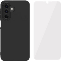BlueBuilt  Samsung Galaxy A17 Back Cover Zwart + BlueBuilt  Screenprotector Glas