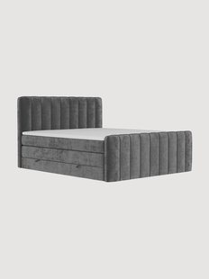 Handgemaakt chenille divan bed Novara met opbergruimte, H4