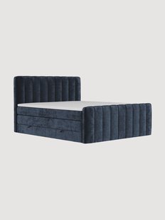 Handgemaakt chenille divan bed Novara met opbergruimte, H4