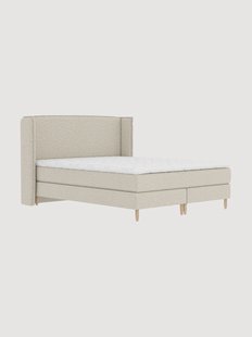 Handgemaakt boucl&eacute; divan bed Ardis, H4