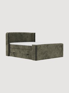 Handgemaakt chenille divan bed Freeland met opbergruimte, H4