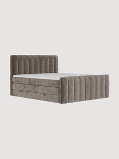 Handgemaakt chenille divan bed Novara met opbergruimte, H4