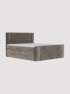 Handgemaakt chenille divan bed Bergamo met opbergruimte, H3