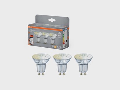 OSRAM Set van 3 LED-lampen Smart Mat PAR16 (GU10, dim, 2700 K, Zilver)