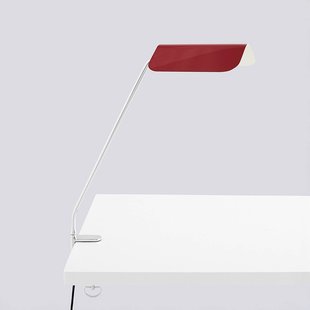 Apex klemlamp, rood, hoogte 43 cm, E14, staal - HAY - Werkkamer / Kantoor - Designer - Metaal - 1 lamp