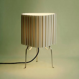 Canelé-tafellamp, groen, hoogte 37 cm, E14, textiel - HAY - Woonkamer - Designer - Stof - Met lampenkap