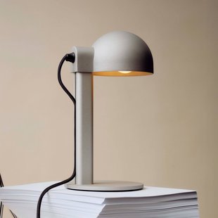 Posto tafellamp, zilver/grijs, hoogte 28 cm, E14, aluminium - HAY - Woonkamer - Designer - Met lampenkap