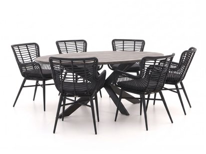 + 15% kassakorting | Intenso Asti/Fidenza ovaal 180cm dining tuinset 7-delig - Laagste prijsgarantie!
