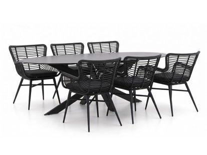 + 15% kassakorting | Intenso Asti/Furato ellips 200cm dining tuinset 7-delig - Laagste prijsgarantie!