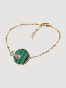 Vergulde armband Prudence met edelstenen