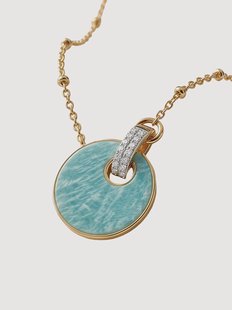 Vergulde ketting Jeanne met edelstenen