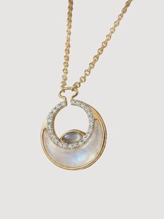 Vergulde ketting Vienne met edelstenen