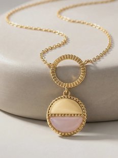 Vergulde ketting Danielle met edelstenen