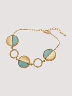 Vergulde armband Danielle met edelstenen