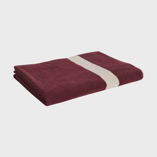 HAY Stripe handdoek Bordeaux, 100x150 cm