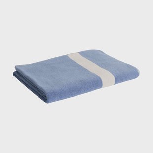 HAY Stripe handdoek Dusty blue, 100x150 cm