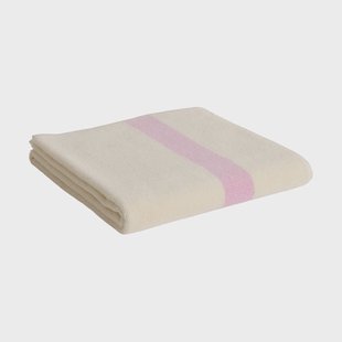 HAY Stripe handdoek Cool pink, 70x140 cm