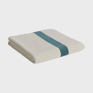 HAY Stripe handdoek Petrol blue, 70x140 cm