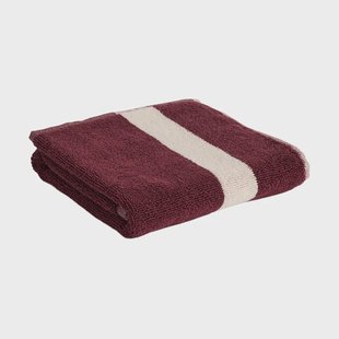 HAY Stripe handdoek Bordeaux, 40x60 cm