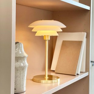 Dyberg Larsen LED tafellamp DL20, hoogte 30 cm, glas