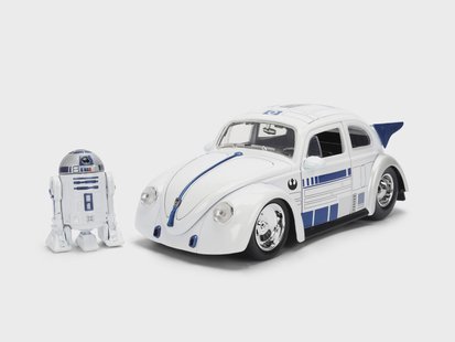 JADA Modelauto Star Wars, schaal 1:24 (R2D2 1959 VW Drag Beetle)