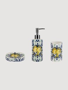 Badkameraccessoires Amalfi van keramiek, 3-delig