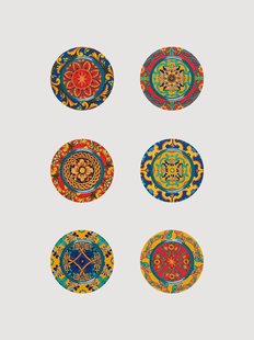 Ronde placemats Trinacria, 6-delig