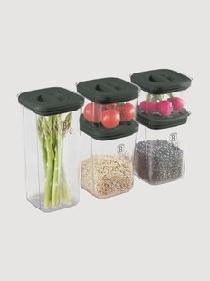 Opbergpotten set Matte Green, 5-delig