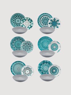 Serviesset Mandala, 6 personen, 18-delig