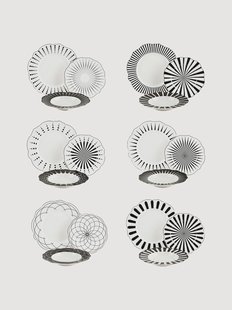 New Bone China serviesset Alice, 6 personen, 18-delig