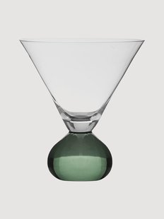 Handgemaakte kristallen martini glazen Zephyr, 2-delig