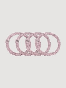 Zijden scrunchies Pink, 4-delig