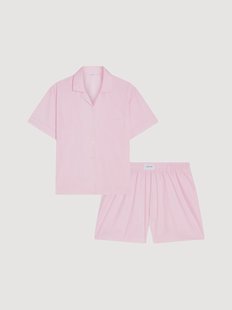 Gestreepte pyjamaset Pink met korte mouwen