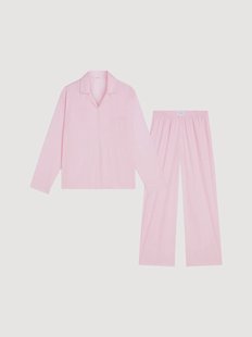 Gestreepte pyjamaset Pink met lange mouwen